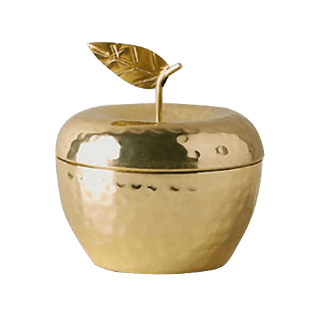 BRASS APPLE HAMMER CANDLE CONTAINER (POLISH)